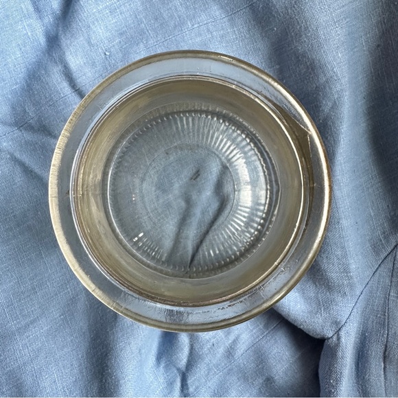 Ribbed Glass Vase with Reflective Gold Wrap Trim - Picture 4 of 11